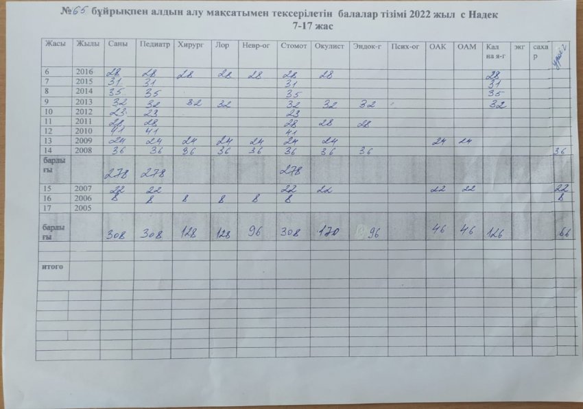 Профилактикалық тексерулер
